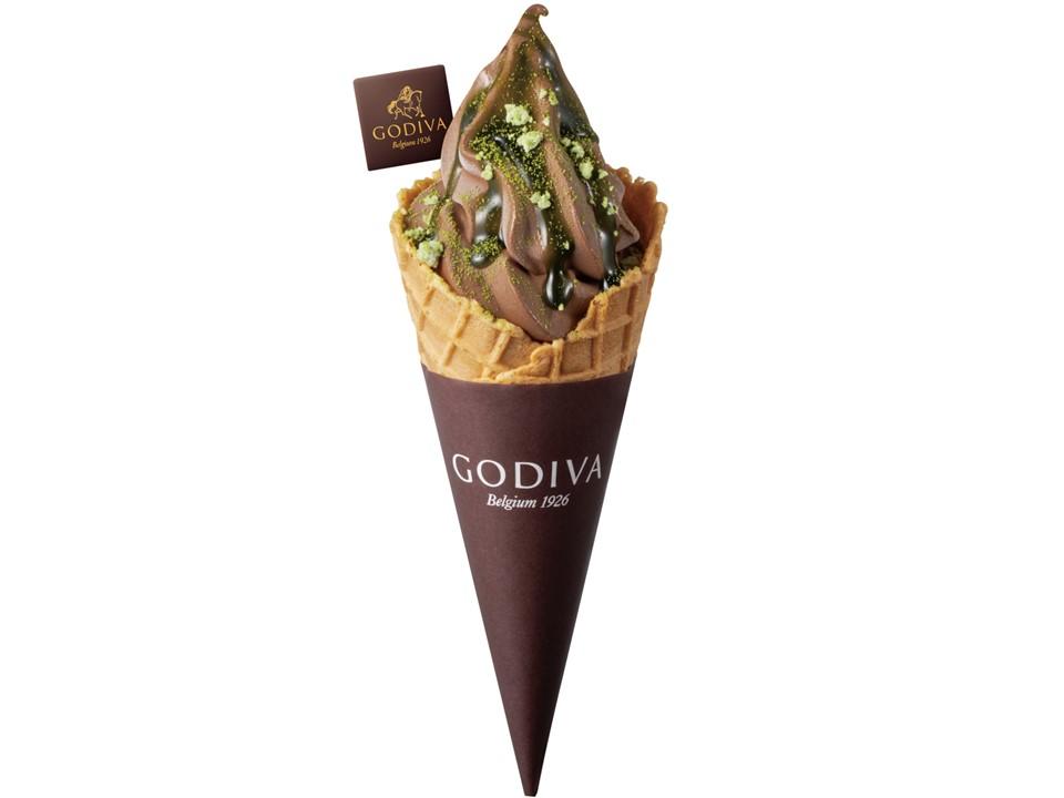 ソフトクリームダークチョコレート&宇治抹茶アイス コーンまたはカップのおすすめ商品の写真