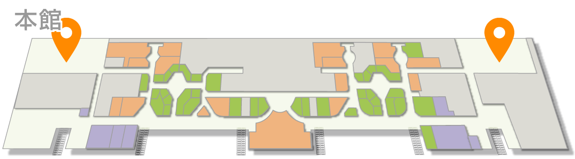 第2ターミナル見学デッキ場所の案内の図