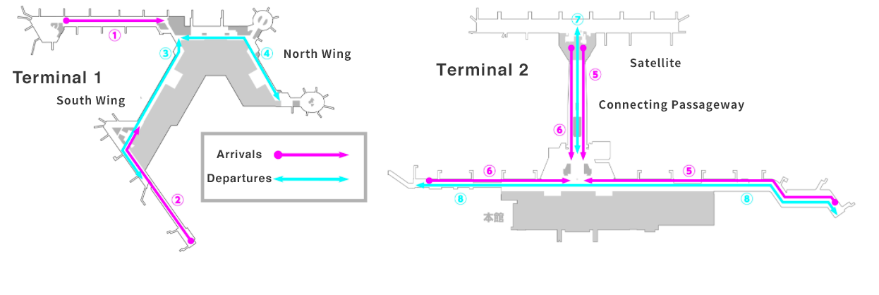 This is a map of the operating area. Please contact Narita International Airport Information (0476-34-8000) when using.