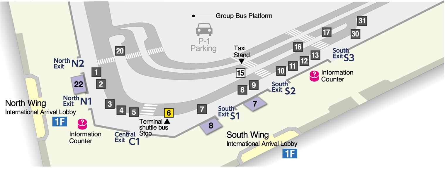 Guide to Terminal 1 Shuttle Bus Stops