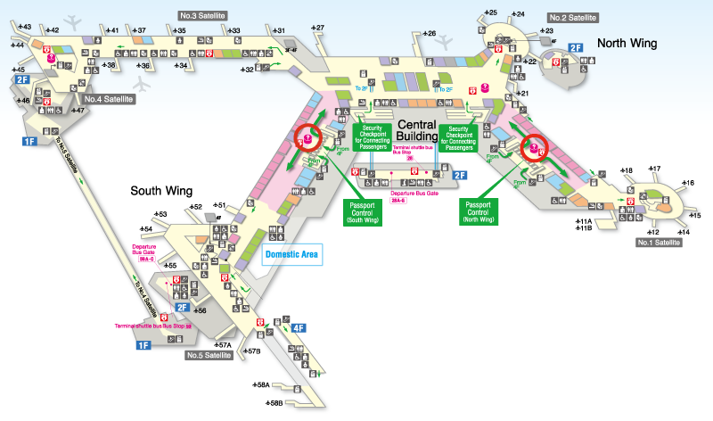 1st Terminal 3F (post-departure procedure area) Floor Map diagram