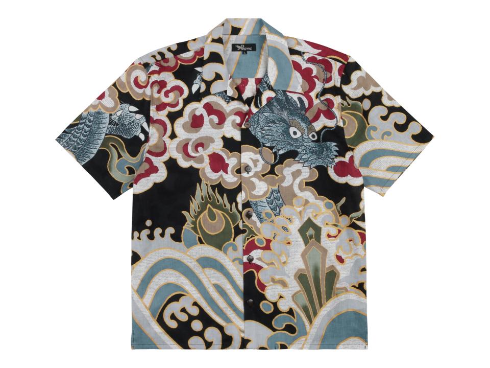 Photo of the IKKYU'S DRAGON Cotton and Linen Aloha Shirt