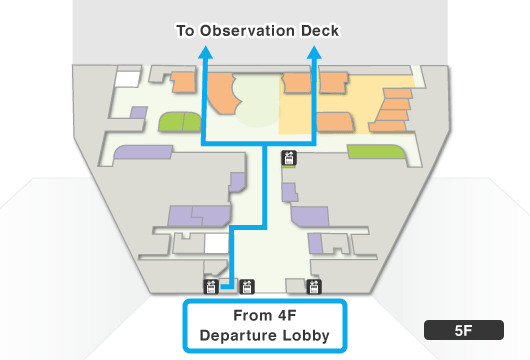 Terminal 1 Central Building 5th Floor Route Guide Map