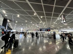 Photos of the departure lobby