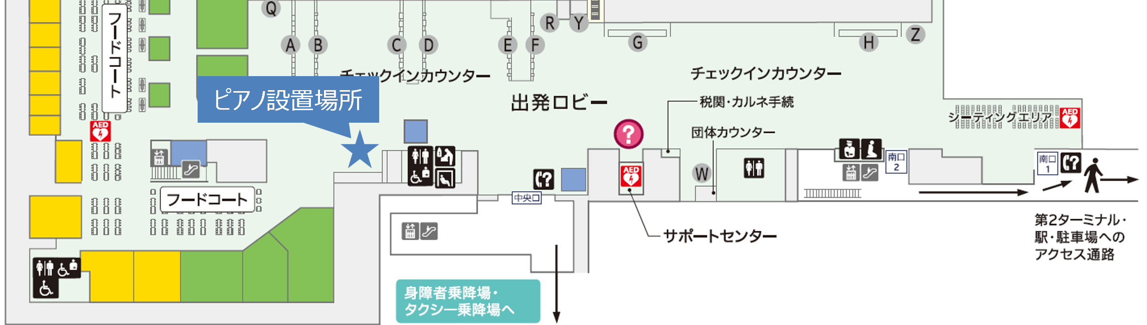 ピアノ設置場所の地図