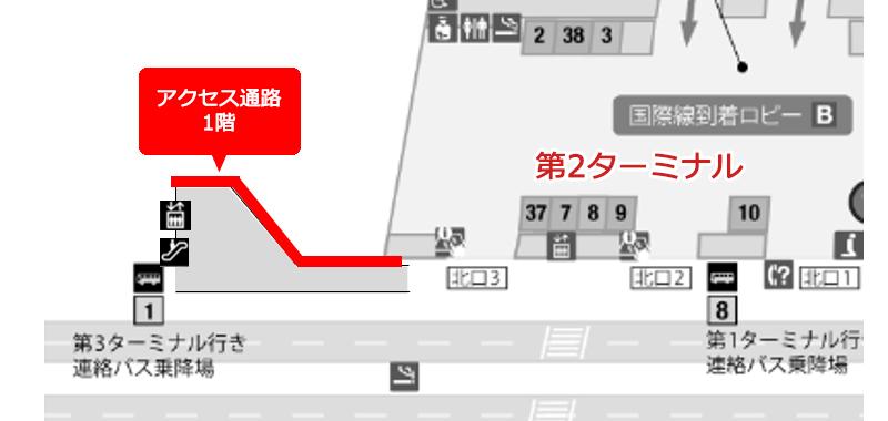 アクセス通路行き方の案内図