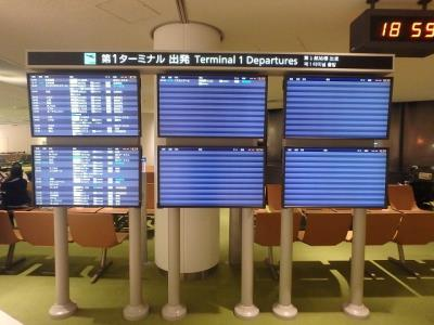 Photo of flight information display board