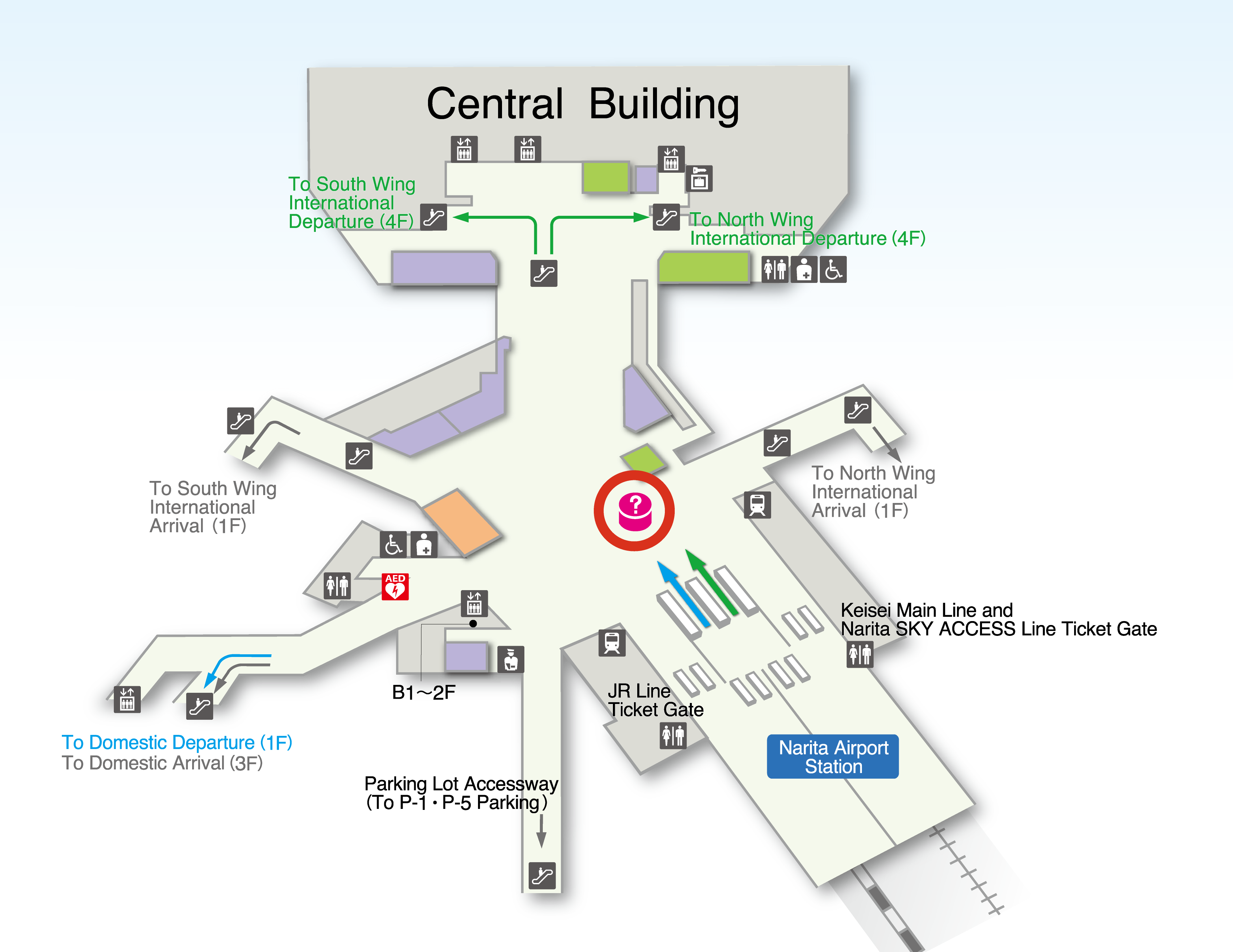 Terminal 1 B1F Rail Station Floor Map diagram