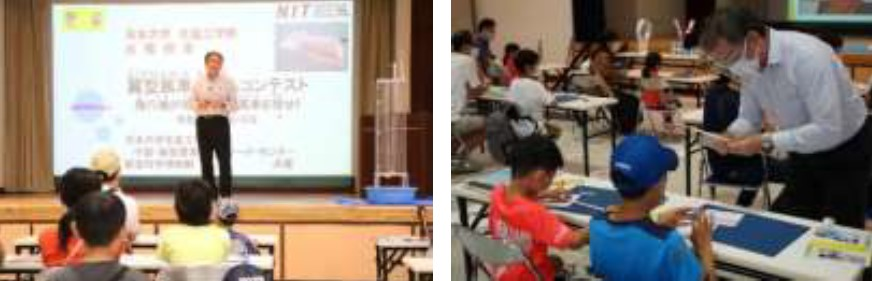 日大生産工学部出張授業「飛行機が飛ぶ原理で風車を回せ！」の写真