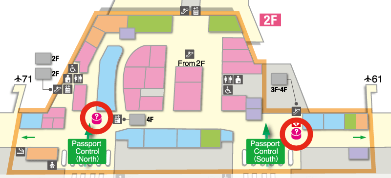 2nd Terminal 3F (post-departure procedure area) Floor Map diagram