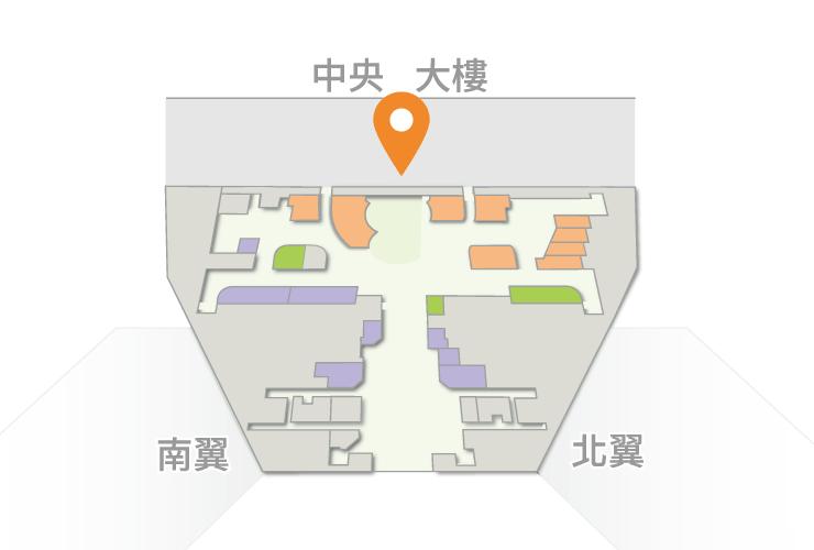 第1航廈觀景台的導覽圖